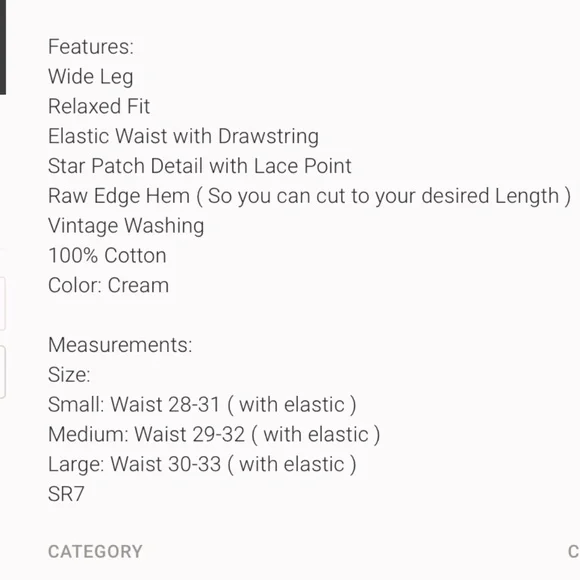 ๐POL โ Sarasota โ POL Denim Wide Leg Pants with Star Patch 68A - Picture 3 of 6